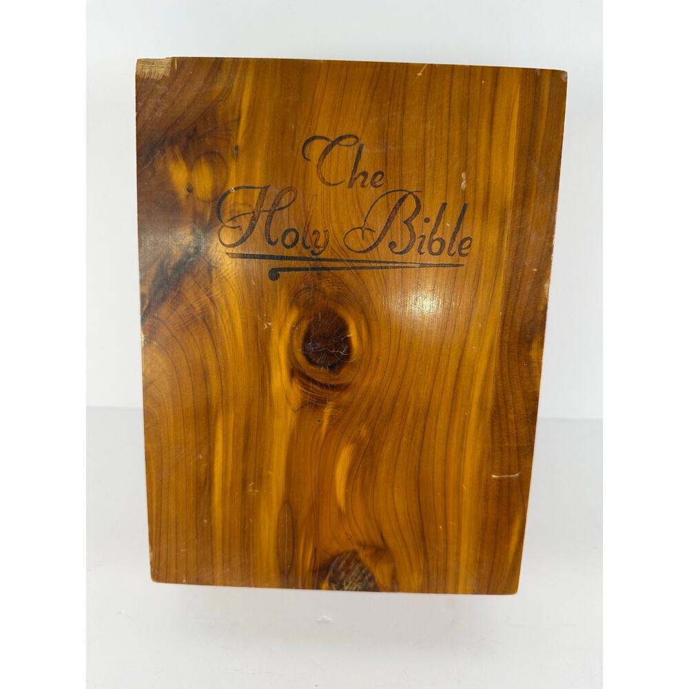 Vintage Memorial Edition Holy Bible "New Catholic Version" with Solid Wood Case
